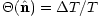 $\Theta(\hat {\bf n}) = \Delta T/T$