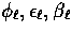 $\phi_\ell,\epsilon_\ell,\beta_\ell$