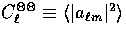 $C_\ell^{\Theta\Theta}\equiv\left\langle \vert a_{\ell m} \vert^2\right\rangle$