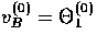 $v_B^{(0)}= \Theta_1^{(0)}$